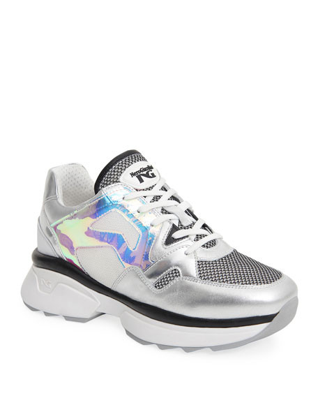 NeroGiardini E010791D Metallic Sneakers | Neiman Marcus
