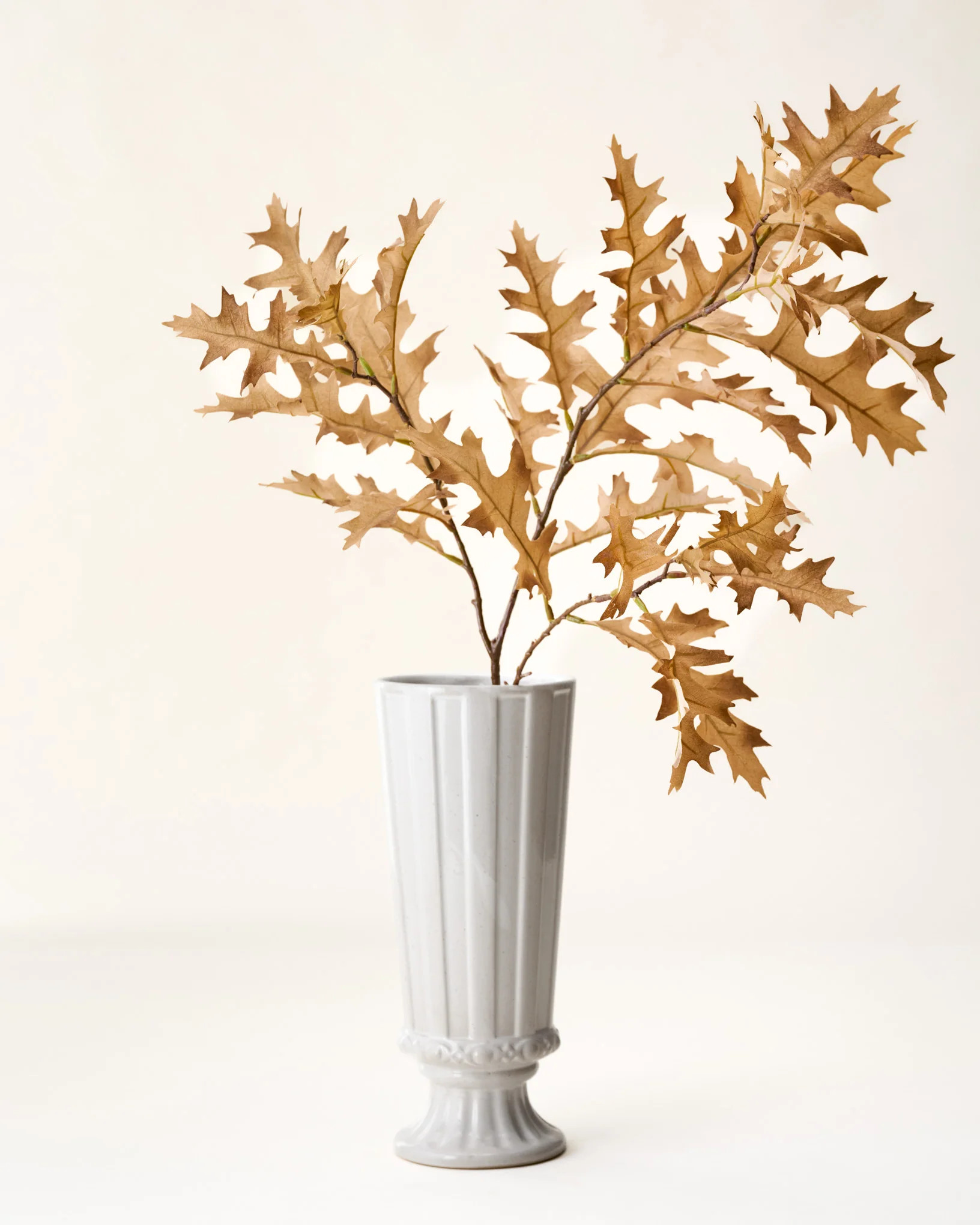 Cream Oak Leaf Spray | Magnolia