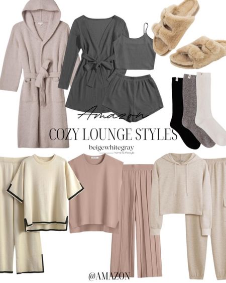 Cozy lounge styles! Shop here! These sets and accessories from Amazon are perfect for this cozy season!

#LTKGiftGuide #LTKbeauty #LTKstyletip