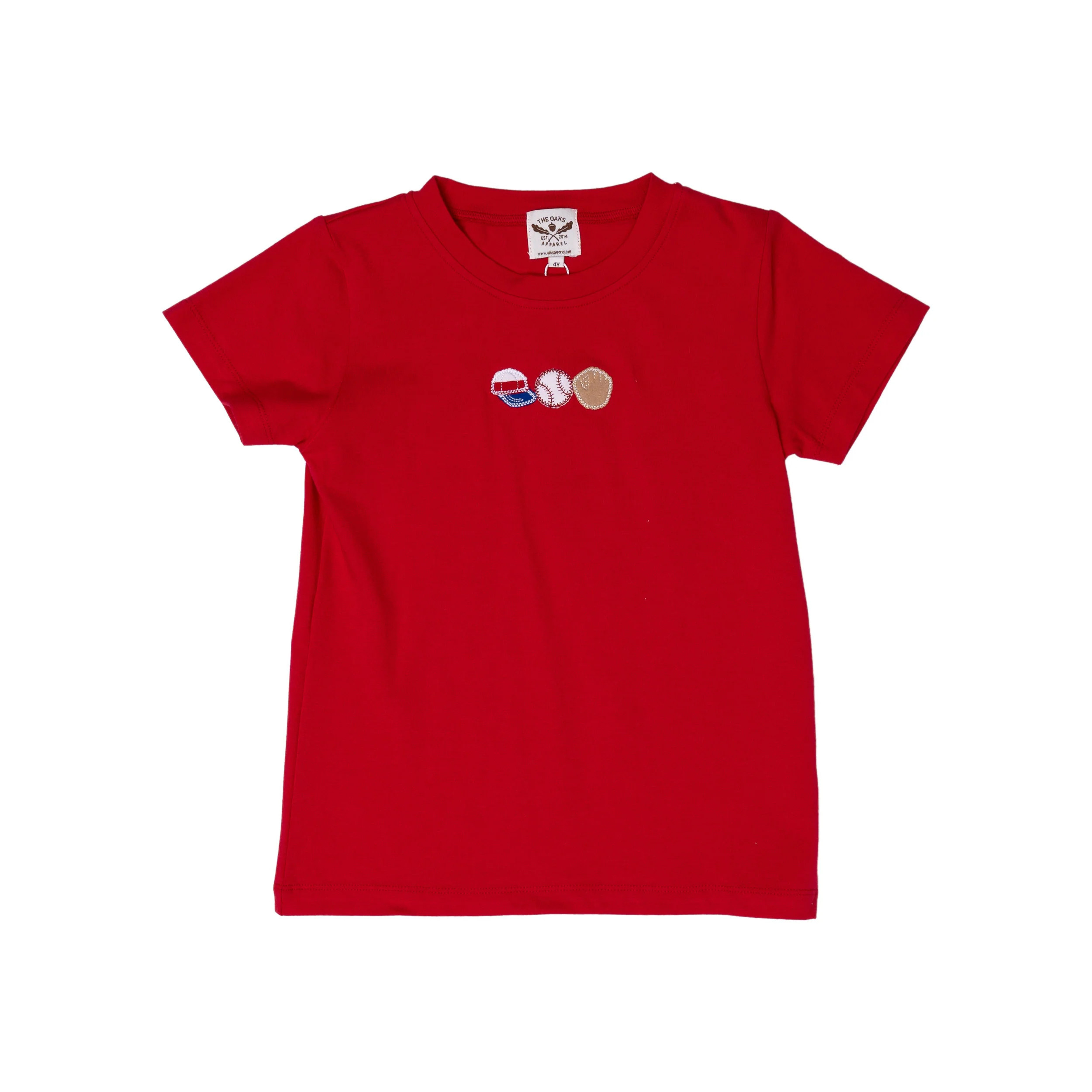 Let's Play Ball Red Shirt | The Oaks Apparel Company