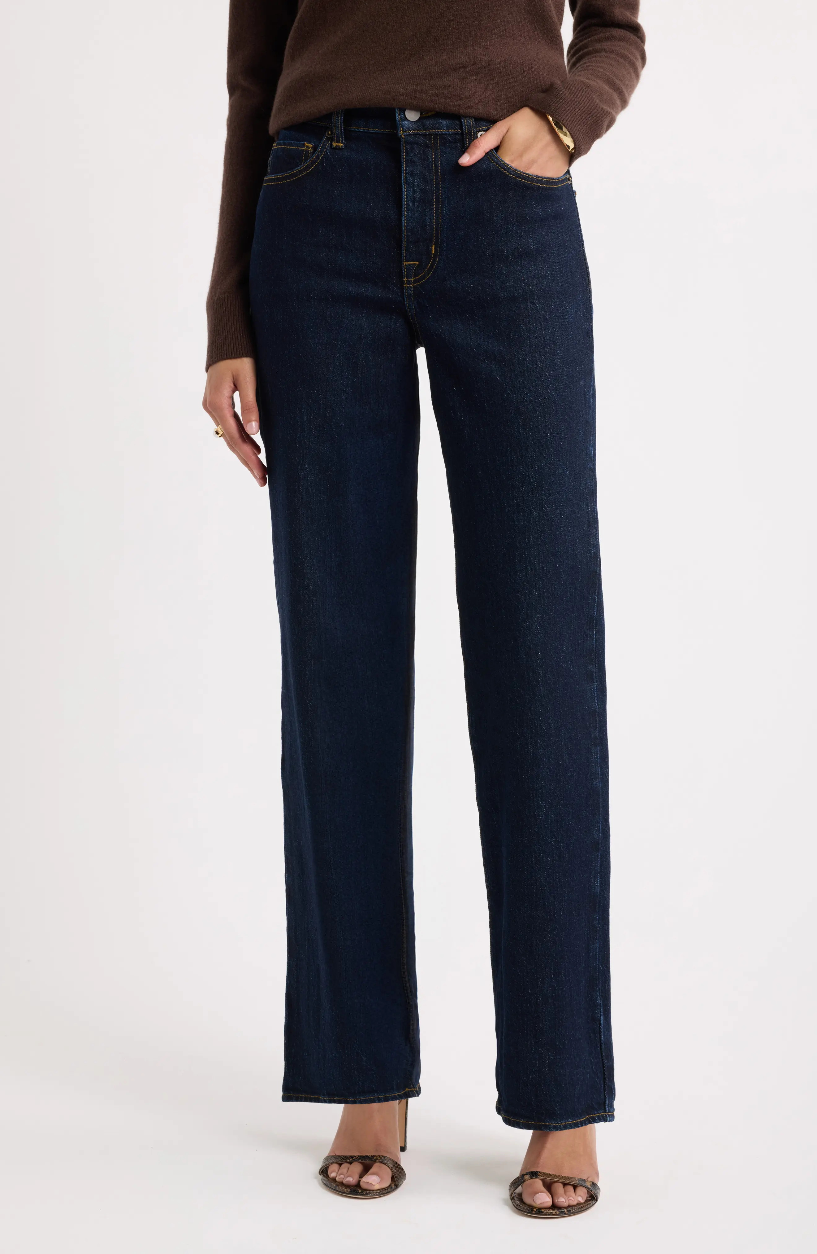 Nordstrom High Waist Straight Leg Jeans (Women) | Nordstrom | Nordstrom