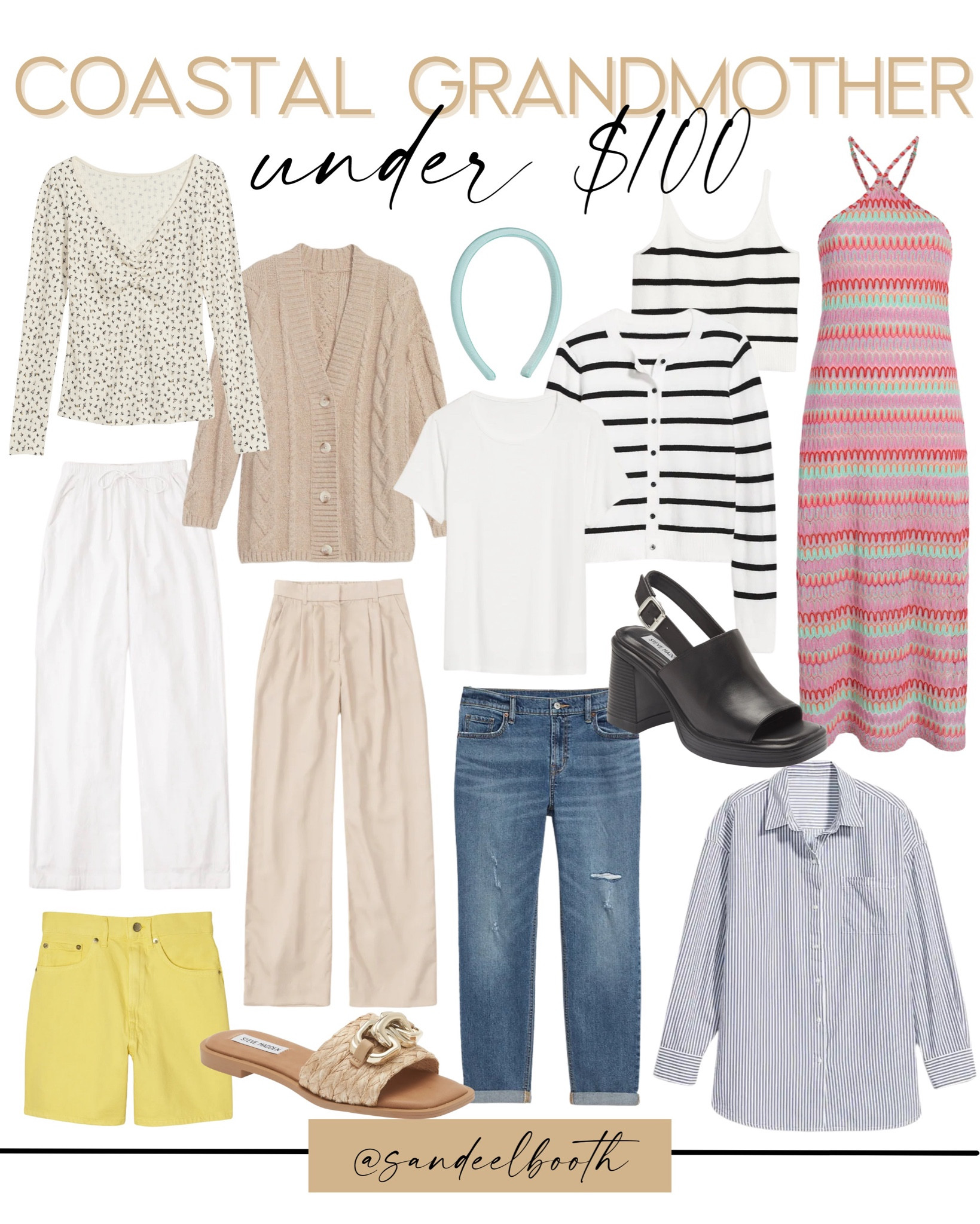 costal grandmother fashion / coastal outfits / resort style / coastal grandmother outfits under $100 / abercrombie pants / old navy pants / old navy tops / hill house knit dress / steve madden sandals / everlane shorts 

#LTKstyletip #LTKSeasonal #LTKshoecrush