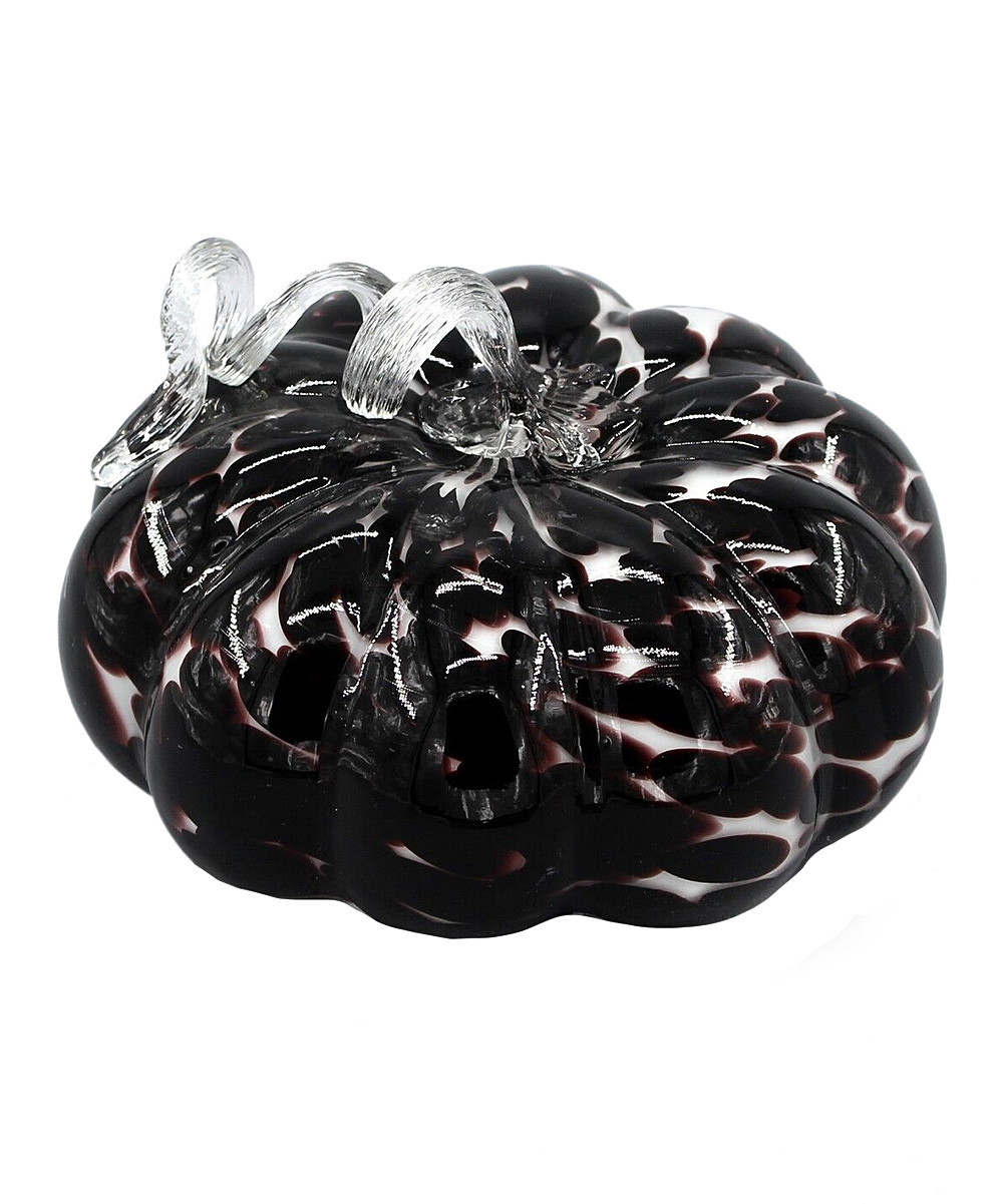 GCA International Collectibles and Figurines - Black & White Glass Pumpkin Decor | Zulily