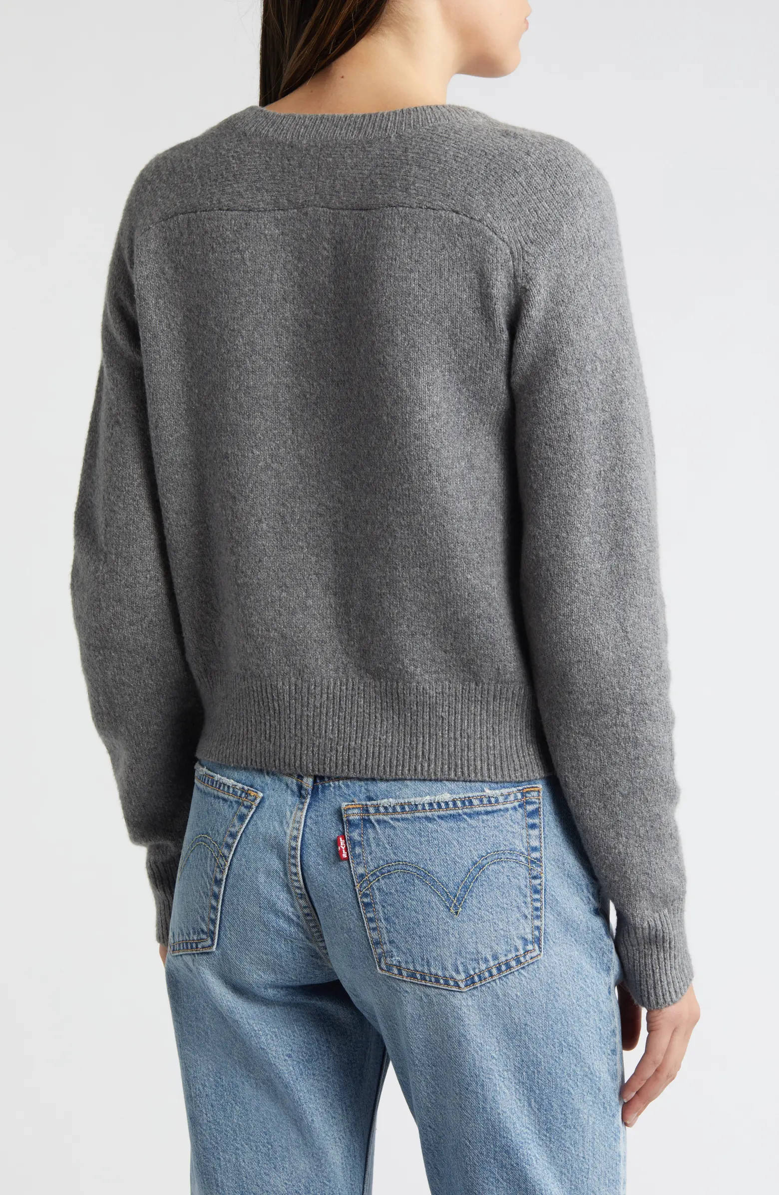 Crewneck Cotton Blend Cardigan | Nordstrom