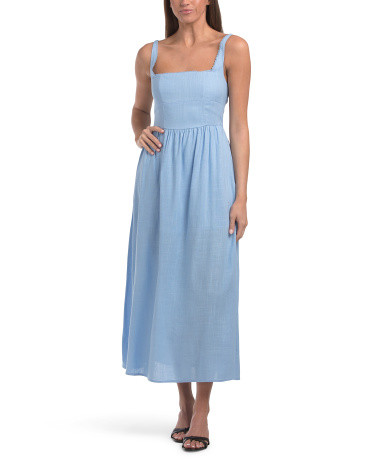 Linen Blend Sleeveless Maxi Dress | TJ Maxx
