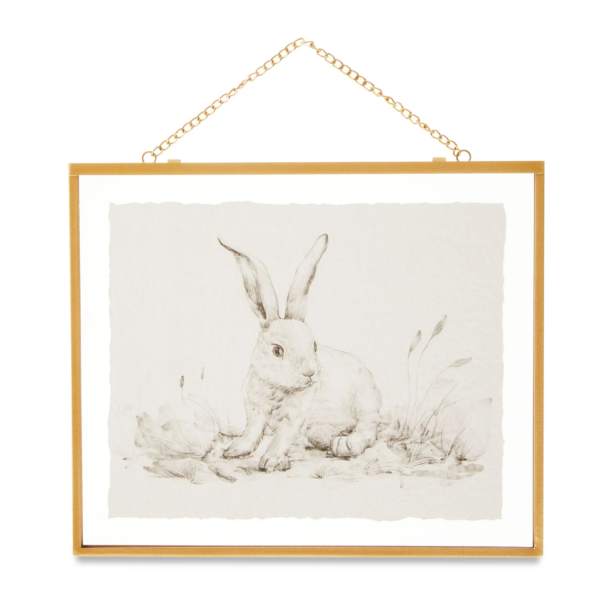 Bunny Sketch Easter Wall Decor, 10 in x 12 in, by My Texas House | Walmart (US)