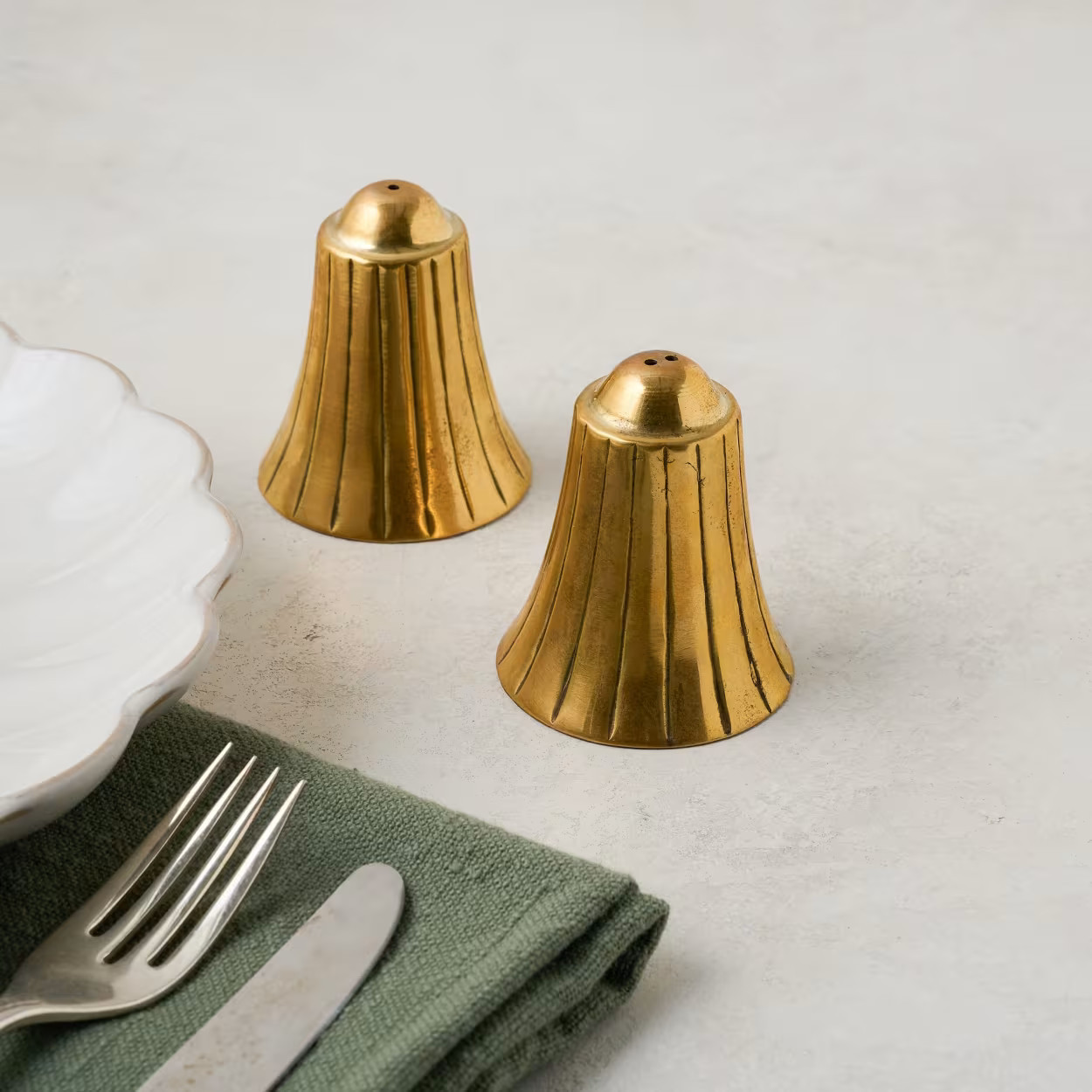 Brass Bell Salt + Pepper Set | Magnolia