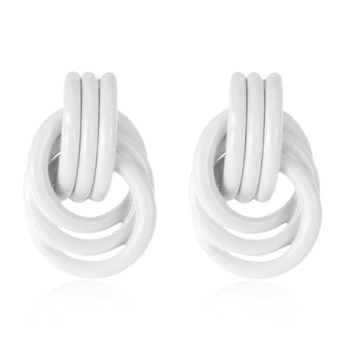 14K Gold Plated Knot Earrings for Women Gold Silver Earrings Heart Link Drop Dangle Earring Chunk... | Amazon (US)