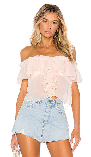 X REVOLVE Garrett Top in Blush | Revolve Clothing (Global)