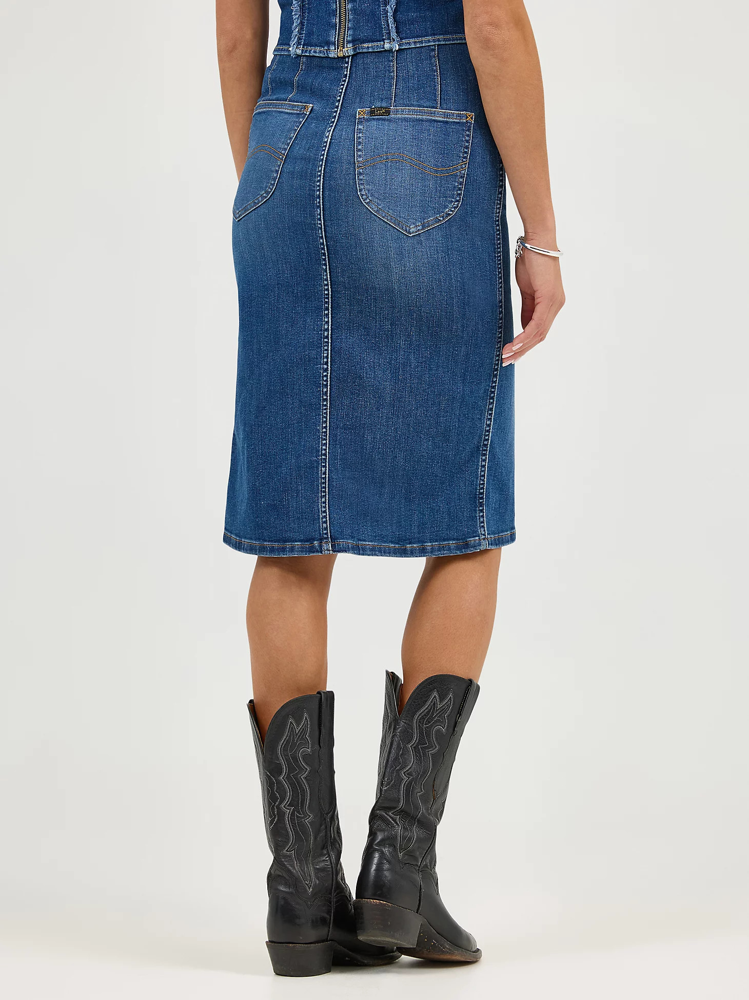 Women's High Rise Front Slit Pull On Skirt | Lee Jeans
