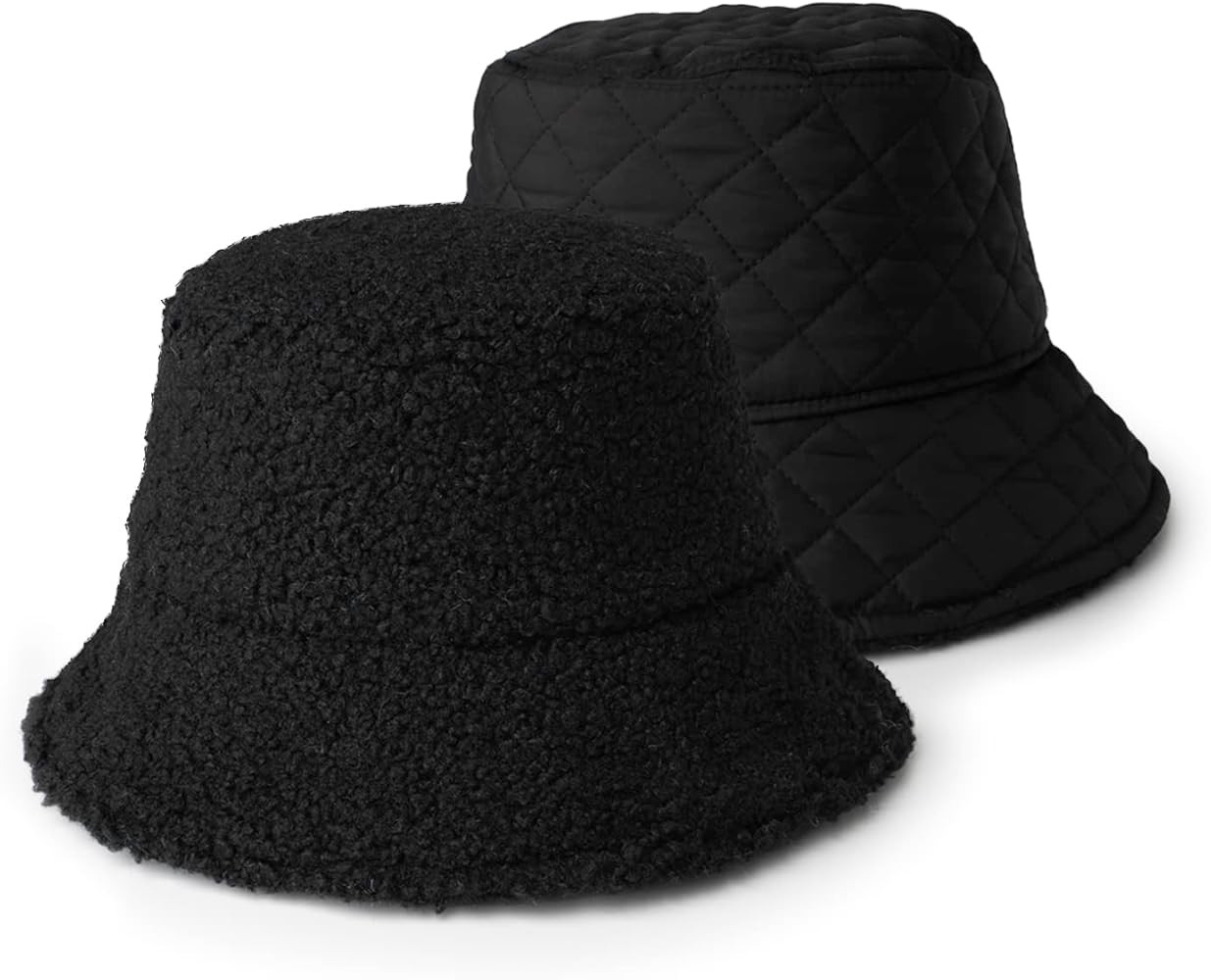 Britt's Knits Apres Ski Reversible Sherpa Bucket Hat Winter Faux Fur Teddy Style Warm Bucket Hat ... | Amazon (US)
