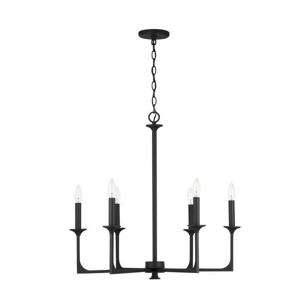 Clint Black Iron Six-Light Chandelier | Bellacor
