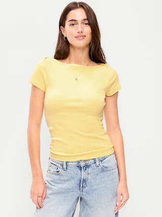 Snug Boatneck T-Shirt | Old Navy (US)