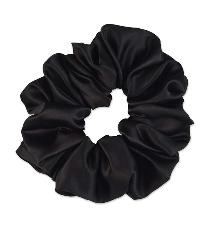 Scunci Original Scrunchie Jumbo Size in Washable Black Nylon Silk-Like Fabric, Perfect for Wrist-... | Amazon (US)