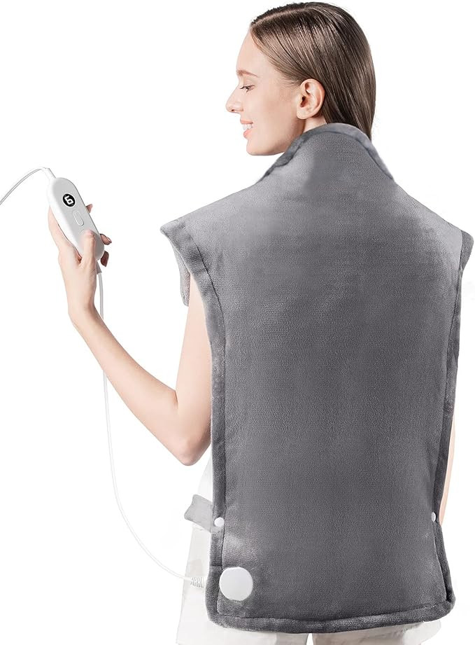 Electric Heating Pad, 32"x25" Extra Large Wearable Heated Pad for Neck and Shoulders Back Pain an... | Amazon (US)