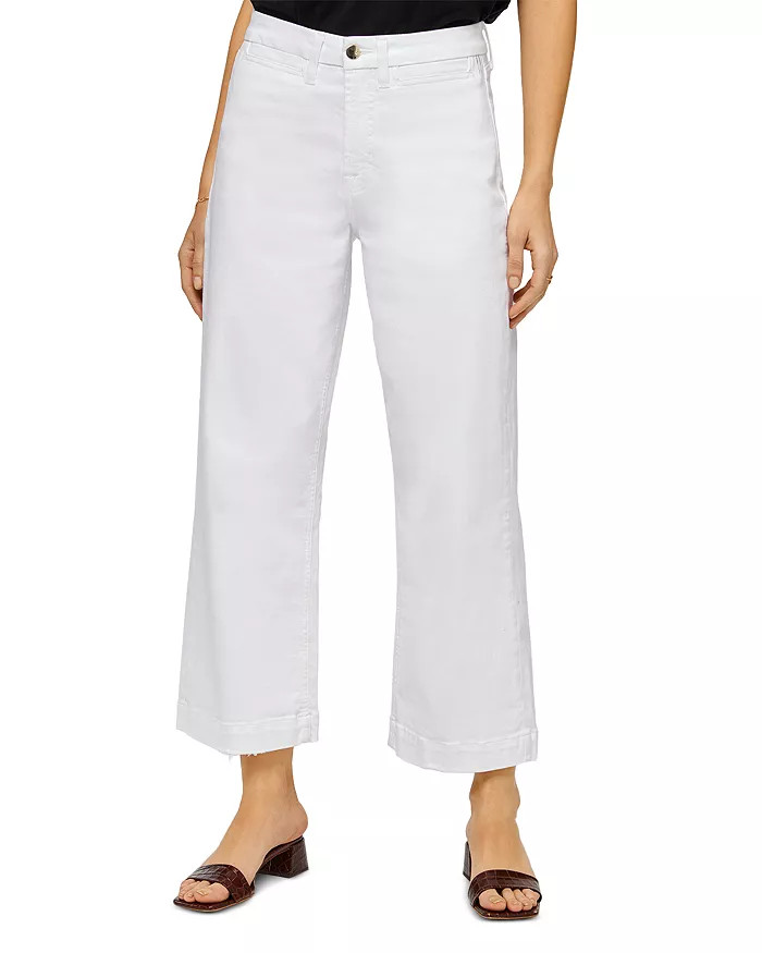 Cropped Wide Leg Jeans in White | Bloomingdale's (US)