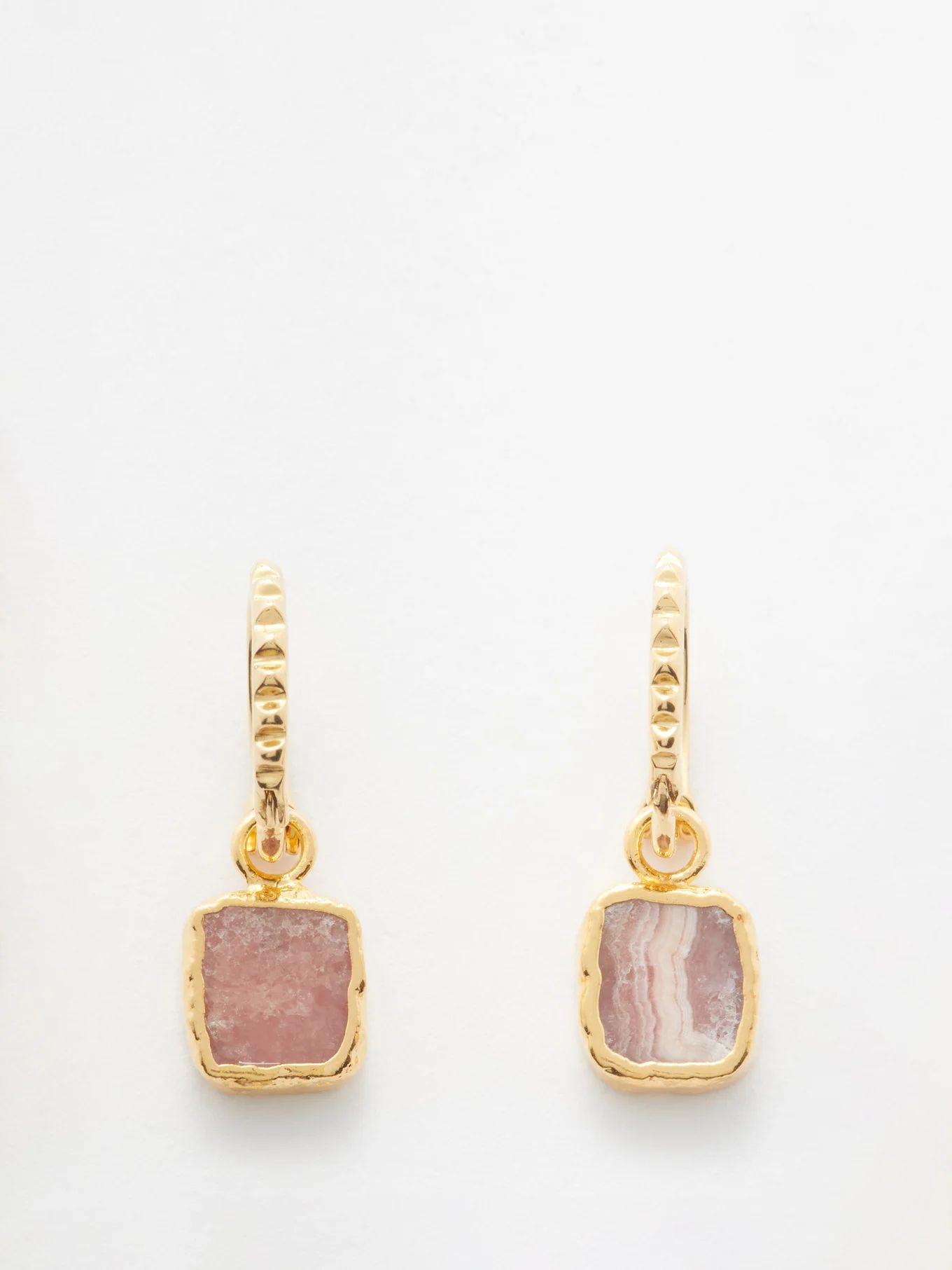 Pyramid rhodochrosite & 18kt gold-vermeil earrings | Missoma | Matches (US)