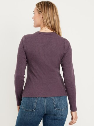 Snug Long-Sleeve Crew-Neck T-Shirt | Old Navy (US)