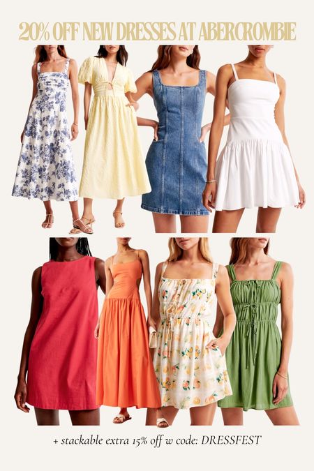 So many new summer styles all 20% off right now + extra 15% with code DRESSFEST at checkout 😍

Summer dresses, Abercrombie, colorful style, linen dress, casual style 

#LTKFindsUnder100 #LTKSaleAlert