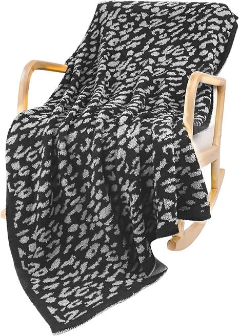 Fleece Throw Blanket for Couch,Soft Cozy Microfiber Reversible Fluffy Leopard Throw Blanket,50X60... | Amazon (US)