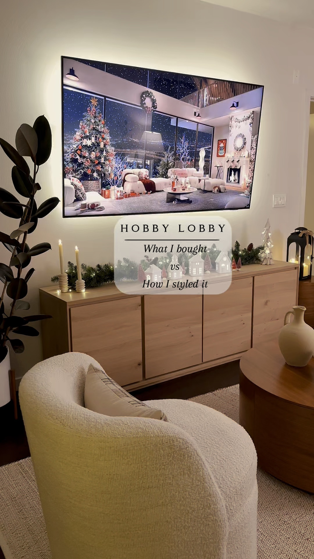 Hobby Lobby : What I bought vs How I styled it ✨ 

#hobbylobbyfinds #stylewithme#holidaydecor #christmasdecor #holidayfinds

#LTKHoliday #LTKHome #LTKSeasonal