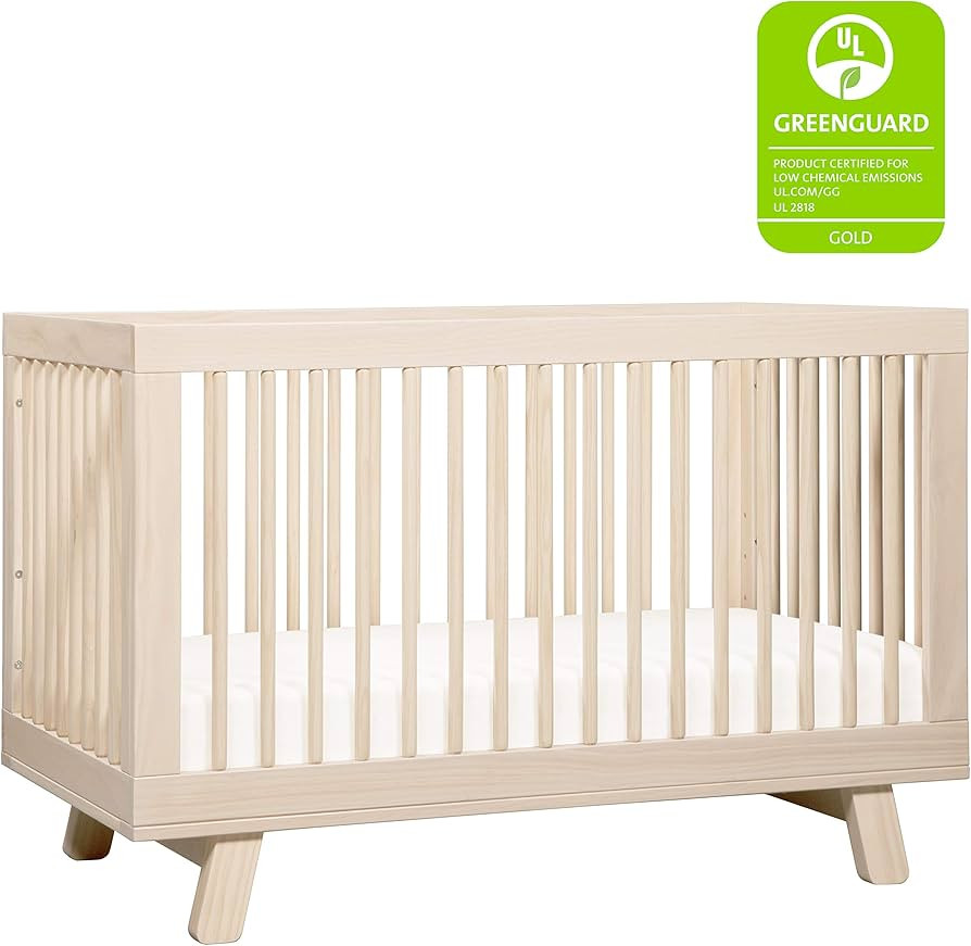Babyletto Hudson 3-in-1 Convertible Crib with Toddler Bed Conversion Kit in Washed Natural, Green... | Amazon (US)
