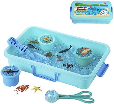 Water Beads Play Set - Sensory Bin Toys for Kids with 16 oz of Water Beads, Sea Animals, Water Be... | Amazon (US)