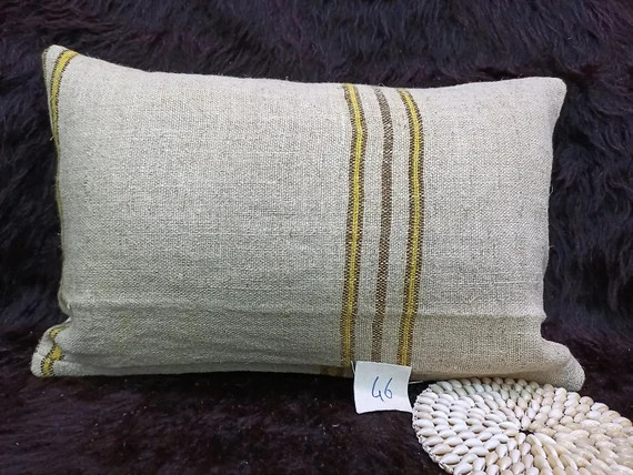 Traditional Pillow 16"×24" inches Anatolian Natural Kilim Decorative Hemp Pillow Cover Cushion C... | Etsy (US)