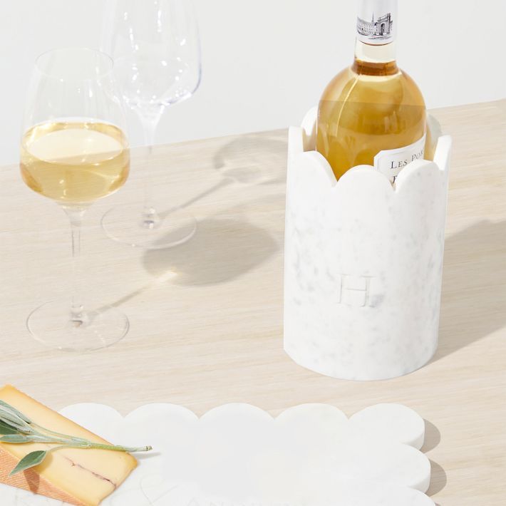Scalloped Marble Wine Chiller | Mark and Graham