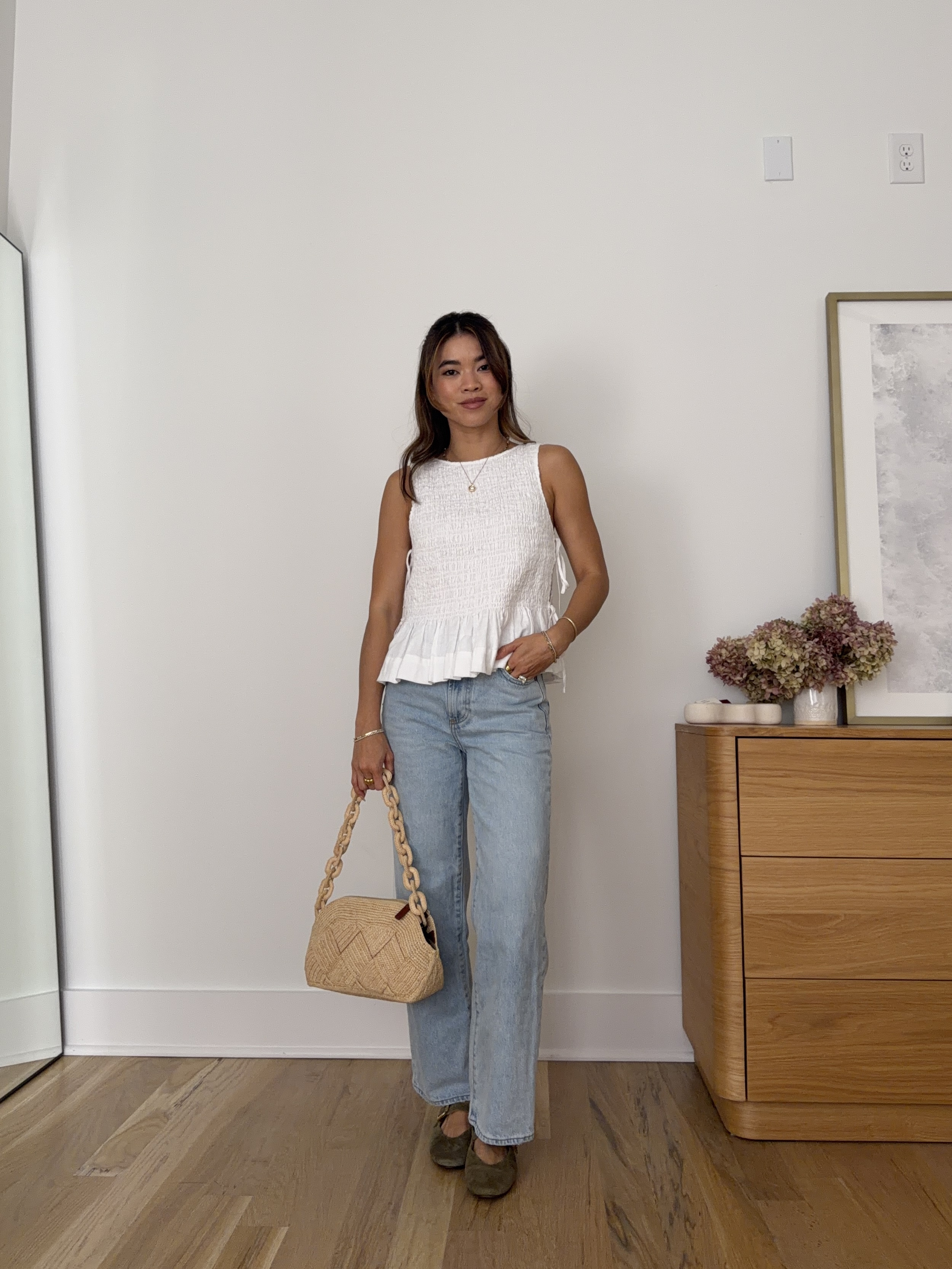 This summer top is everything from @Aritzia! It does run loose so I would recommend sizing down!

Sizing info:
- Aritzia Morland Linen Top (size down, runs loose, Size XS in White) 
- Aritzia Denim Forum The Farrah Hi-Rise Wide Ankle Jean (Size 24 in Vintage Light Blue)

Petite style, petite fashion, mom outfit, mom style, petite pants, petite outfit ideas, petite outfits, best pants for petite, petite denim, spring style, spring outfits, beach outfits, vacation outfits, summer outfits, Summer style, summer trends, aritzia denim

#LTKootd #LTKSeasonal #LTKPetite