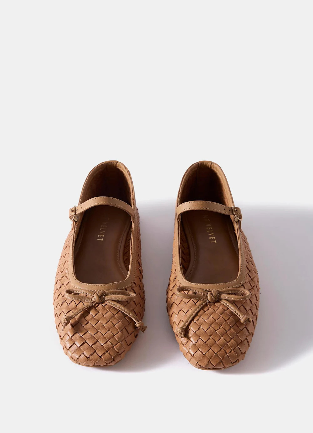 Charley Tan Leather Woven Pumps | Mint Velvet