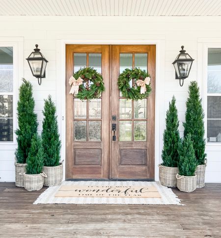 Deep discount in these beautiful faux silk cedar trees! I have the 3’ 5’ and 6’ but they are available in many sizes! I haven’t seen them ever marked down this low! 4-8ft all on sale! Artificial trees plants and flowers  porch decor front door decor . Faux Boston ferns also on sale! Linking to amazon. Home decor fall decor seasonal autumn harvest styling southern front porch bed swing throw pillows outdoor pillows target Home Depot ceiling fan outdoor furniture Christmas and holiday front porch front doorSale

#LTKHoliday #LTKhome #LTKHolidaySale