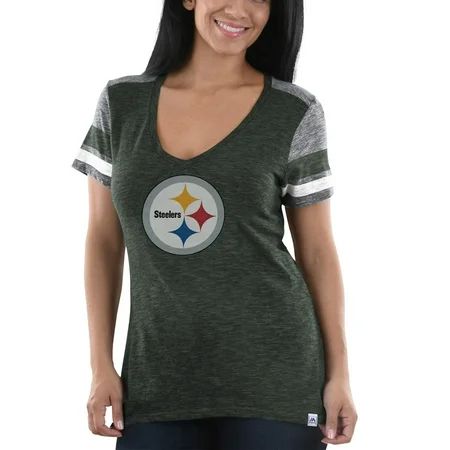 Pittsburgh Steelers Majestic Women's Classic Moment T-Shirt - Charcoal/Heathered Gray | Walmart (US)