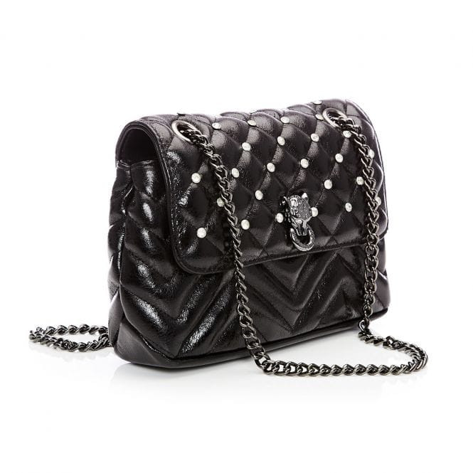 Jennaminiquilt Black Patent Pu | Moda in Pelle UK