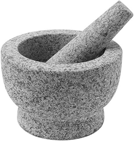 ChefSofi Mortar and Pestle Set - 6 Inch - 2 Cup Capacity - Unpolished Heavy Granite for Enhanced Per | Amazon (US)
