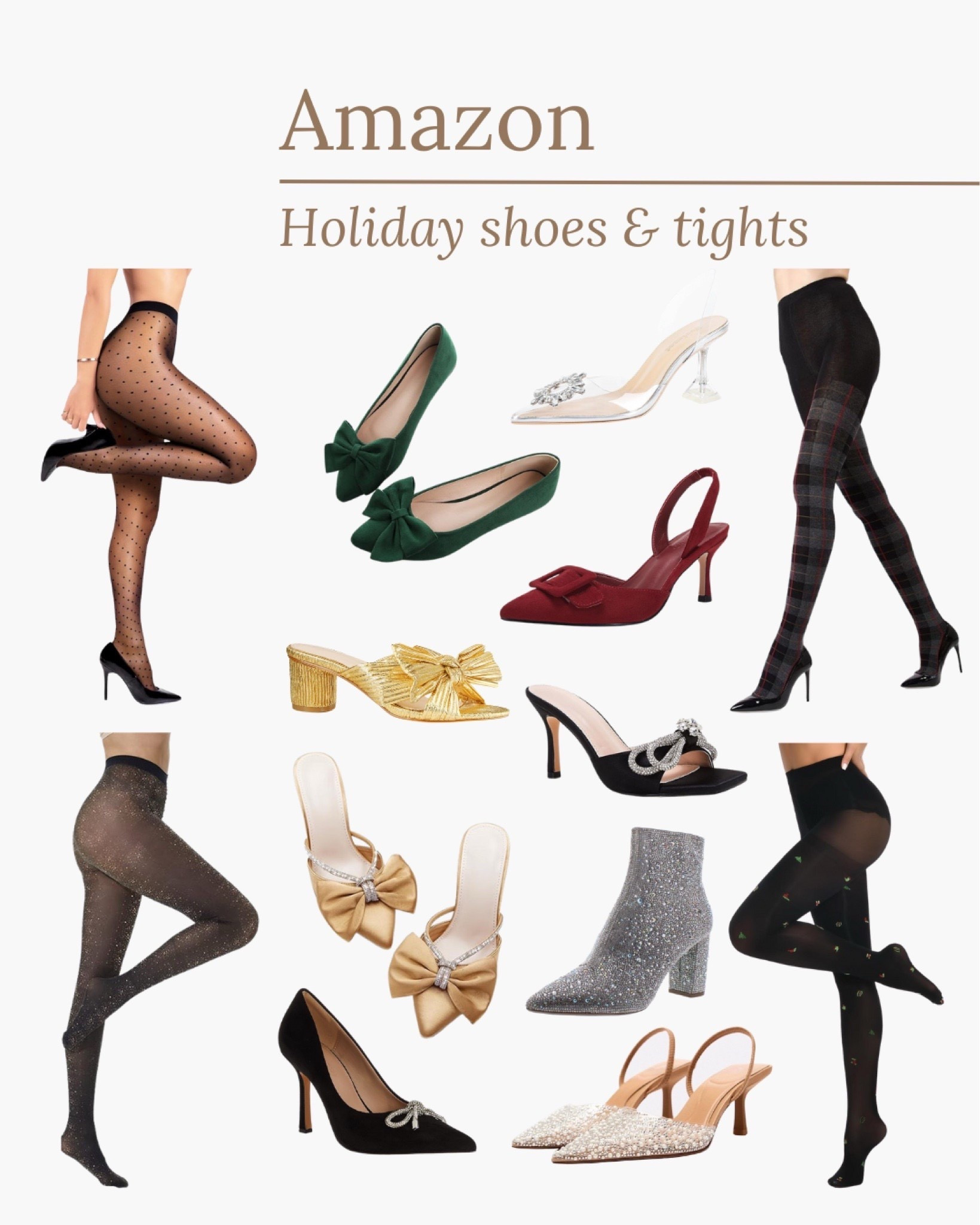 Amazon Holiday shoes & tights

#amazonfashion #amazonholiday #holidaystyle #holidayshoes #holidayaccessories#LTKShoeCrush #LTKStyleTip

#LTKHoliday #LTKWorkwear #LTKSeasonal