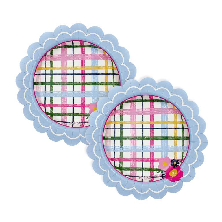 Packed Party 'Mad For Plaid' 8" Disposable Dessert Plate, 3 x 10ct Bundle, 30 total pcs | Walmart (US)