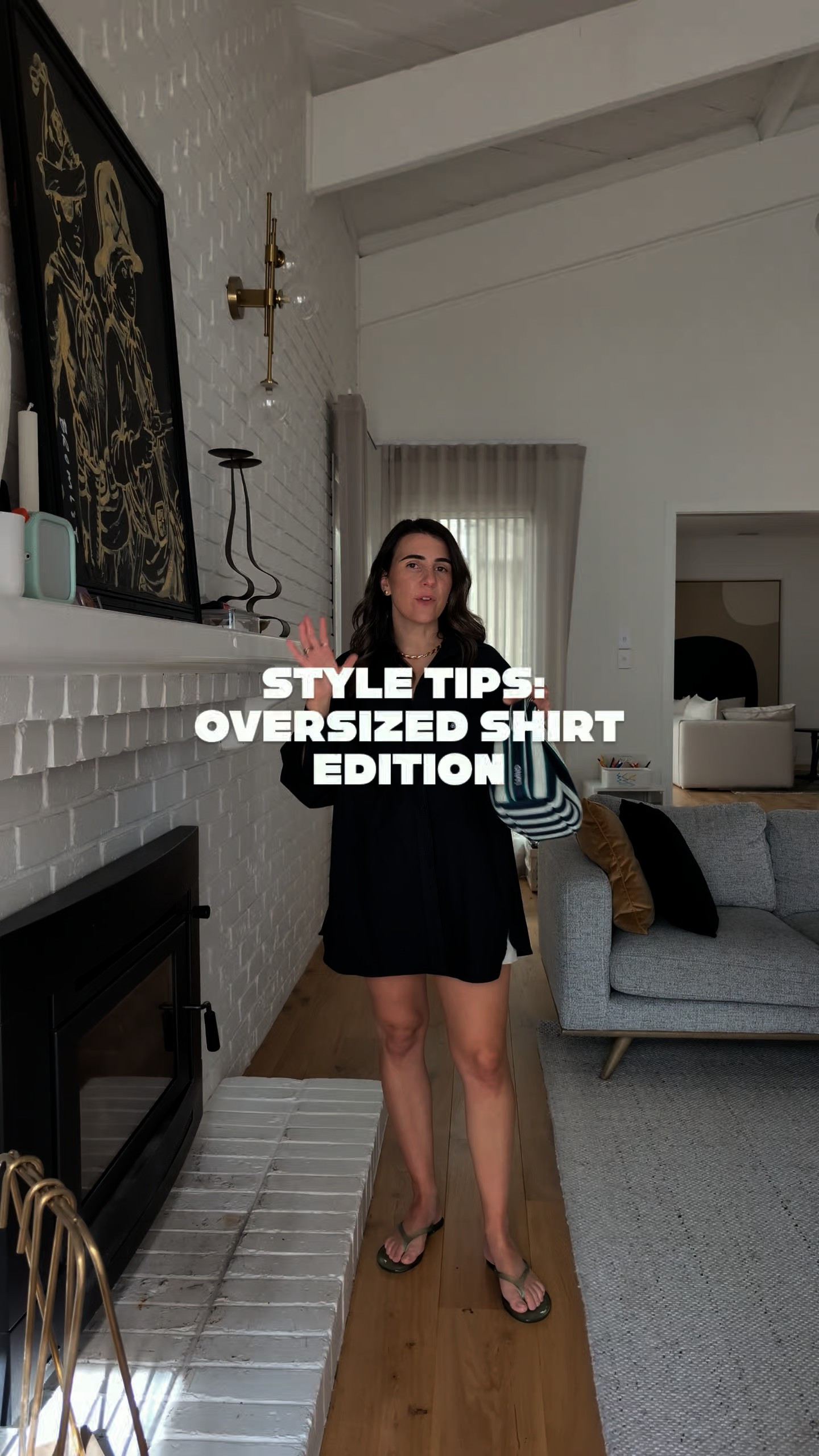 Style Tips: The Oversized Shirt EditionBag: LMNDWearing a 6 in the shirt, 10 in the skirt 

