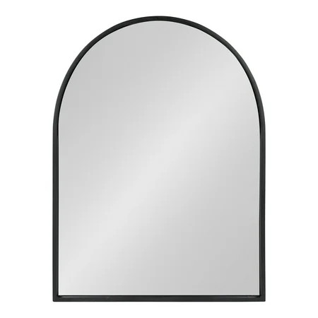 Kate and Laurel Valenti Metal Frame Arch Wall Mirror, Black, 24x32 | Walmart (US)