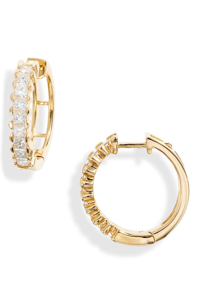Bony Levy Audrey Princess Diamond Hoop Earrings (Nordstrom Exclusive) | Nordstrom | Nordstrom