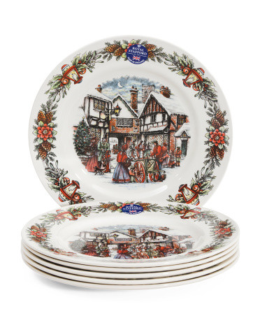 Set Of 6 Hot Chestnut Seller Dinner Plates | Kitchen & Dining Room | Marshalls | Marshalls