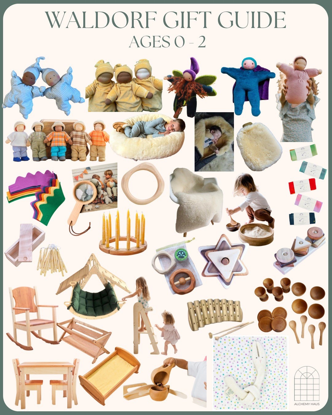 A Waldorf-inspired gift guide for little ones ages 0–2 🎁

Filled with heirloom-quality toys, natural materials, and open-ended play essentials that nurture creativity and calm. 🐑 

From soft dolls and wooden stacking toys to cozy sheepskins and toddler furniture, each piece supports sensory development, imaginative play, and gentle learning the Waldorf way. ✨

Perfect for birthdays, holidays, or everyday Waldorf-inspired playtime. 🌈

⸻

#WaldorfGiftGuide #WaldorfToys #MontessoriGifts #NaturalToys #HeirloomToys #OpenEndedPlay #WaldorfBaby #WaldorfToddler #EcoFriendlyToys #MontessoriBaby #MontessoriToddler #SustainableParenting #WoodenToys #ConsciousParenting #PlayroomInspo #SlowParenting #BabyGiftGuide #ToddlerGiftGuide #WaldorfPlayroom #HolisticParenting #WaldorfInspired #NaturePlay #IntentionalParenting #MinimalistToys

#LTKGiftGuide #LTKFamily #LTKBaby