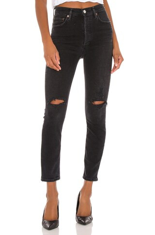AGOLDE Nico High Rise Slim in Cassette from Revolve.com | Revolve Clothing (Global)