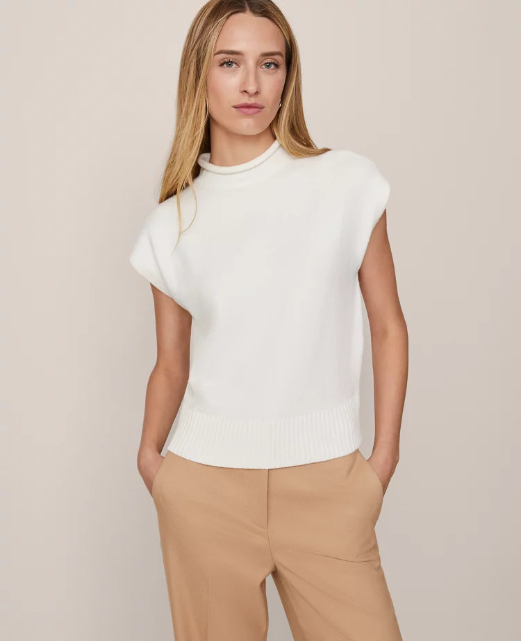 Roll Neck Sweater Vest | Ann Taylor