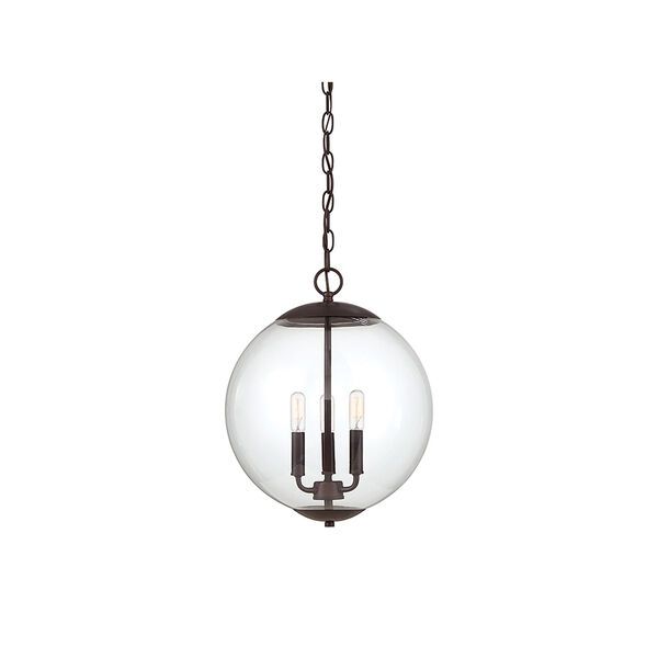 Whittier Oil Rubbed Bronze Three-Light Globe Pendant | Bellacor