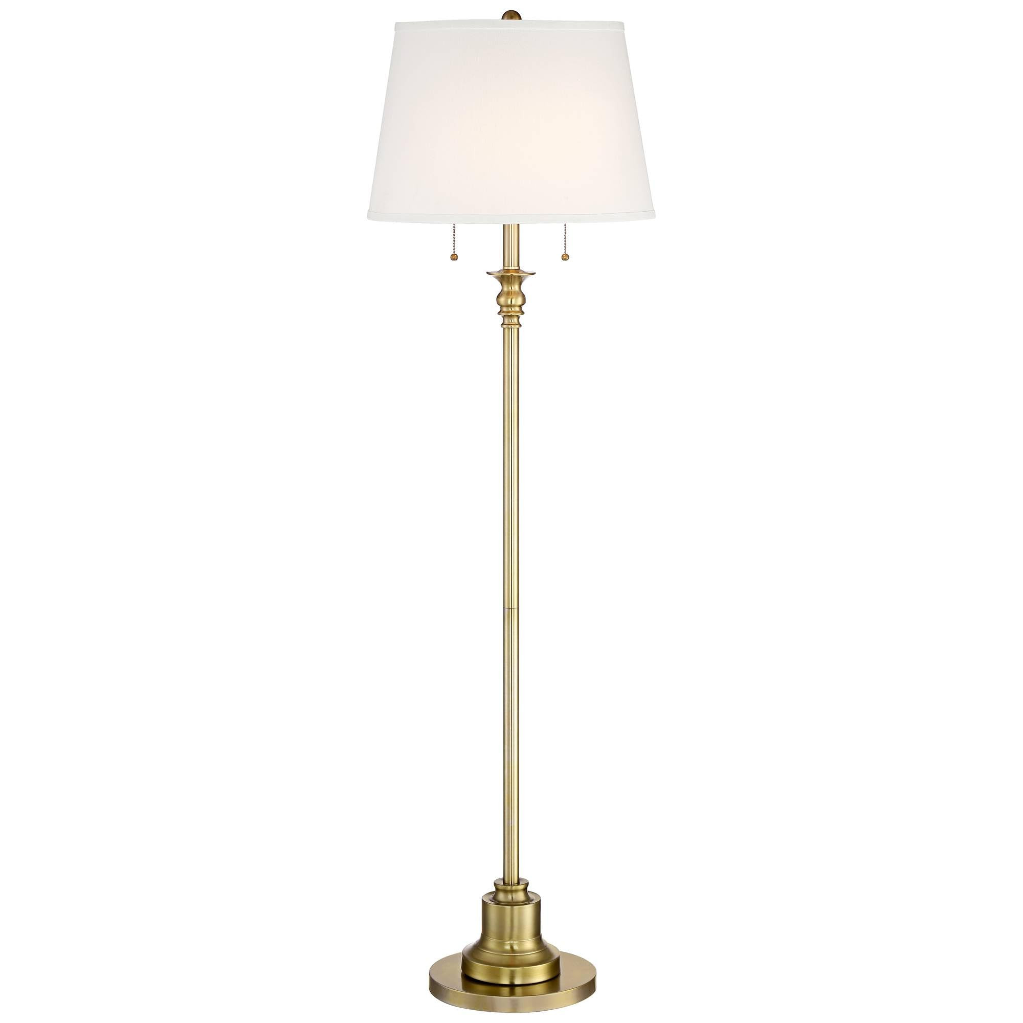 360 Lighting Spenser Traditional Floor Lamp Standing 58" Tall Brushed Antique Brass Gold Metal Th... | Amazon (US)