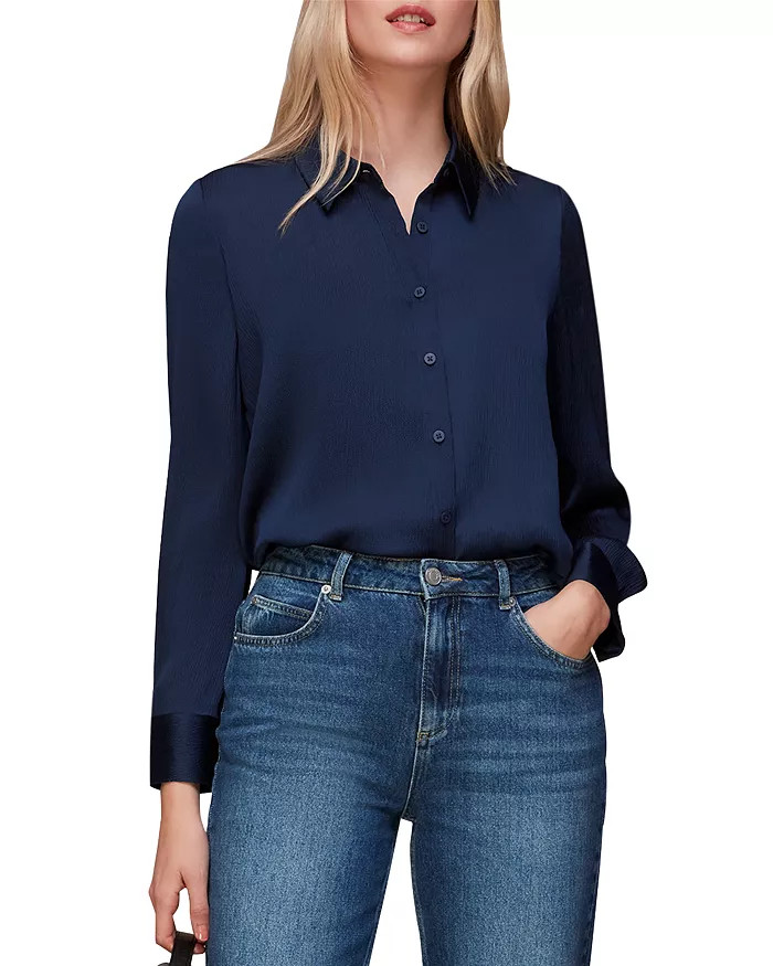 Whistles Molly Satin Shirt Back to results -  Women - Bloomingdale's | Bloomingdale's (US)