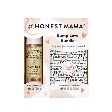 The Honest Company Honest Mama Body Butter and Body Oil Bump Love Bundle Unscented 8.2 oz | Walmart (US)