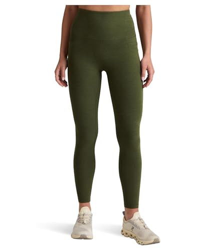 Beyond Yoga Women's Spacedye Out of Pocket High-Waisted Midi Legging, Army Green Heather, X-Small | Amazon (US)