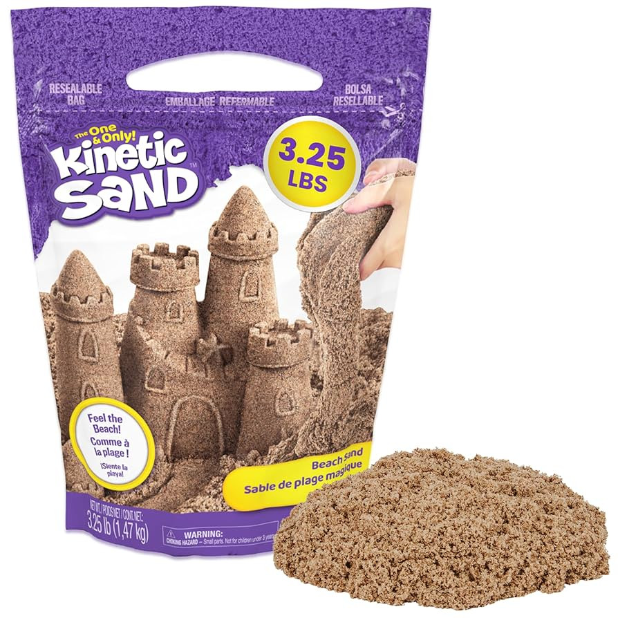 Kinetic Sand, 3.25lbs Beach Play Sand, Moldable Sensory Toys for Kids, Resealable Bag (Packaging ... | Amazon (US)
